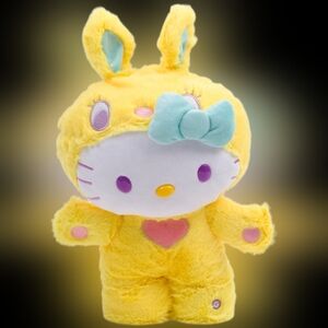 Hello Kitty Yellow Bunny Plush Easter Side Stepper